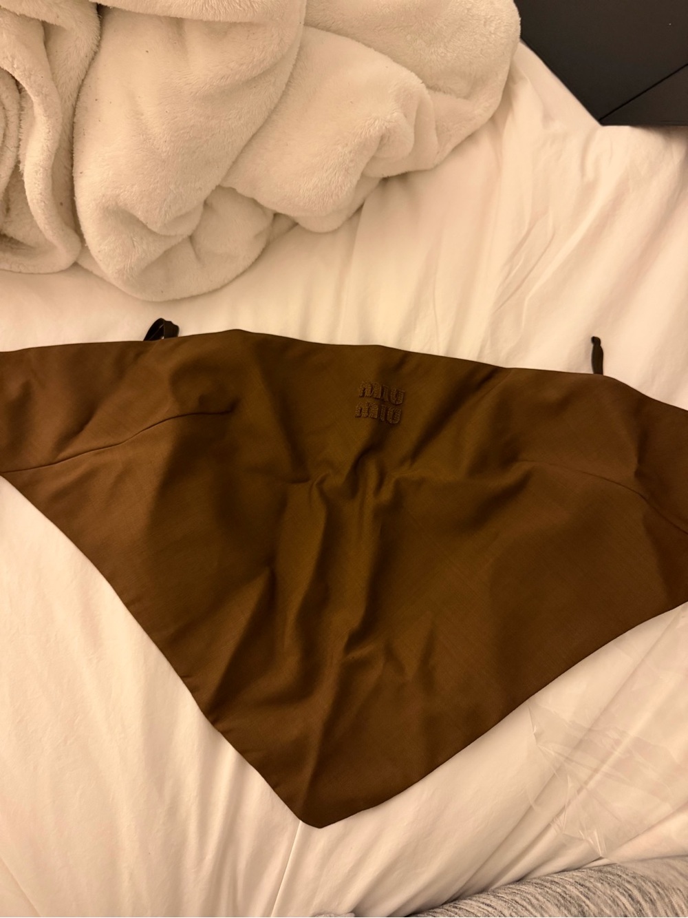 Miu Miu self tie strapless top